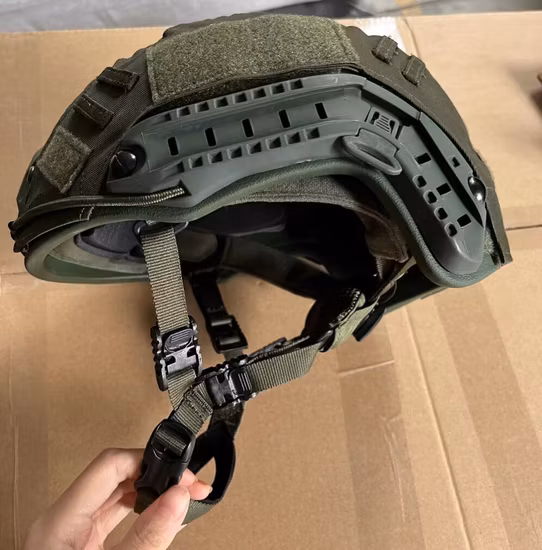 Equipo de seguridad doble seguro policía verde cómodo nivel Iiia casco a prueba de balas casco balístico rápido